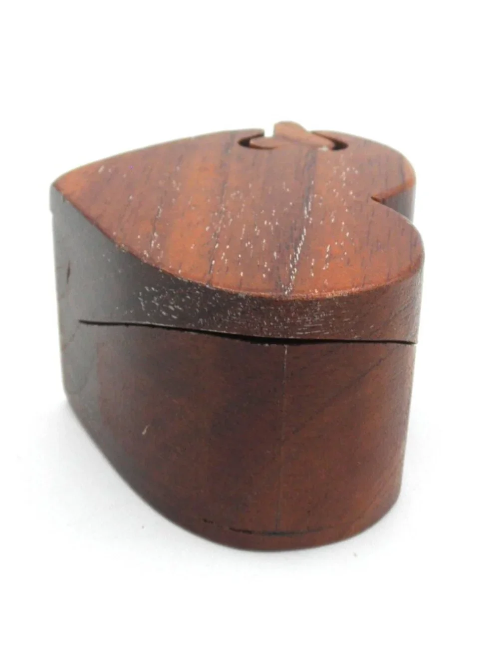 Wood Carved Trinket Keepsake Jewelry Heart Shaped Treasure PUZZLE BOX 4 Piece - Picture 3 of 11